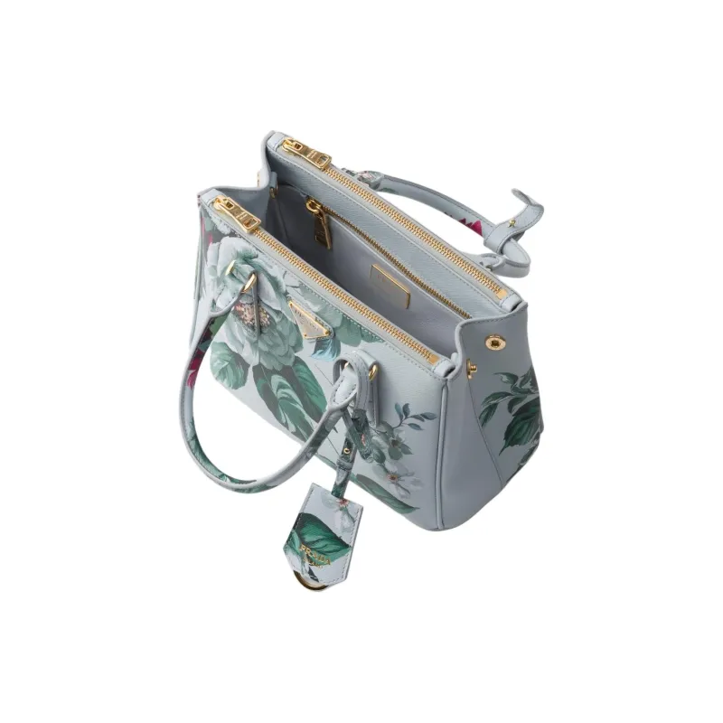 PRADA Saffiano Leather Shoulder Bag Crossbody Bag Handbag Women's Sage Green-4