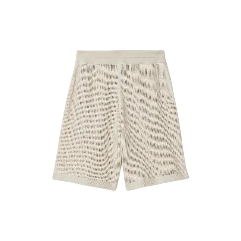 Burberry Logo Embroidered Drawstring Mesh Shorts-1