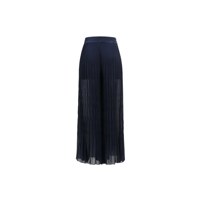 Shanghai Tang Smocked-panelling Plissé Maxi Skirt-1