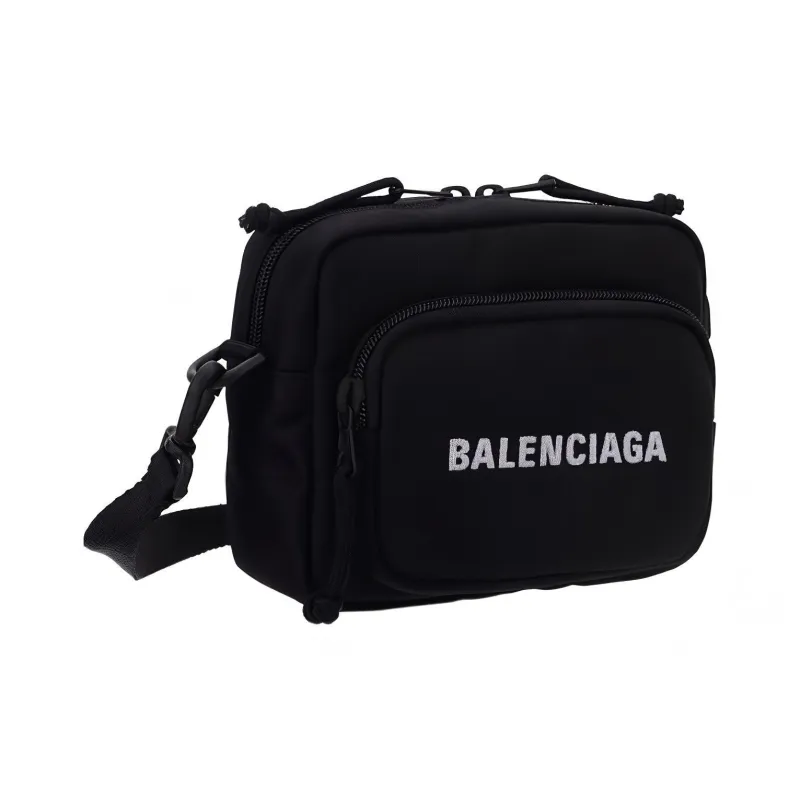 Balenciaga Nylon Crossbody Bag, Shoulder Bag Women's Black-1