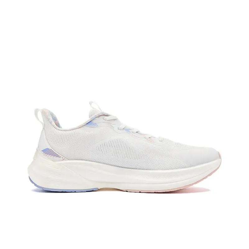 QIAODAN Shock Absorbers With Slip Resistant Features Low Top Training Running Shoes Women's White Green-1
