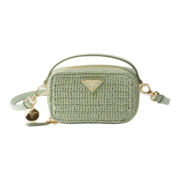 PRADA Leather Crossbody Bag Shoulder Bag Mini Women's Aqua Green-0