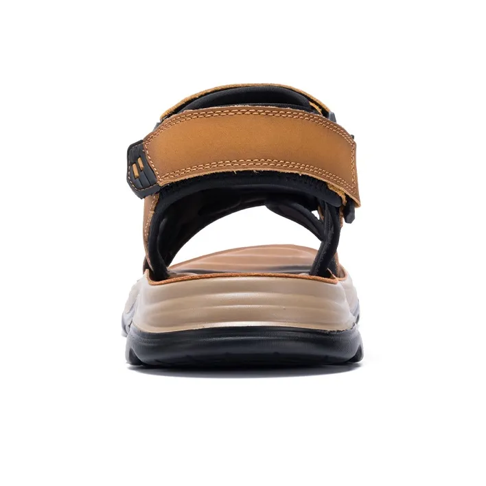 JOSINY Beach Sandals Men Gray/Yellow Brown-8