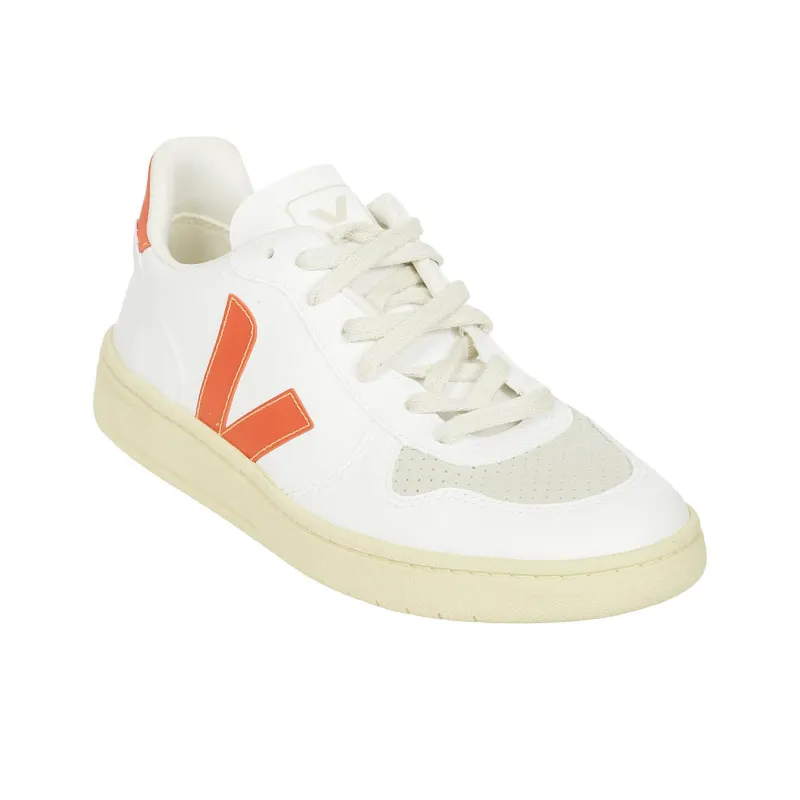 VEJA Low-Top Skateboard Shoes Men's White Orange-2