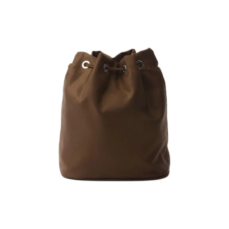 PRADA Recycled Nylon Bucket Bags Shoulder Bag Crossbody Bag Handbag Mini Women's Cocoa Brown-2