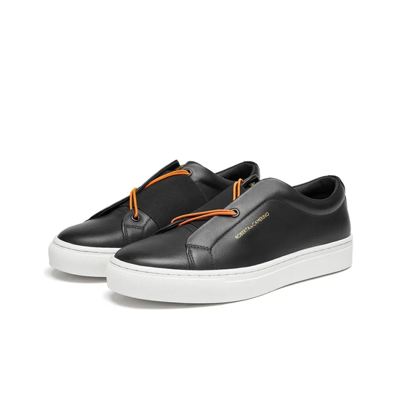 ROBERTA DI CAMERINO Anti Slip Wear Resistant Low Top Skateboard Shoes Men's Black-2