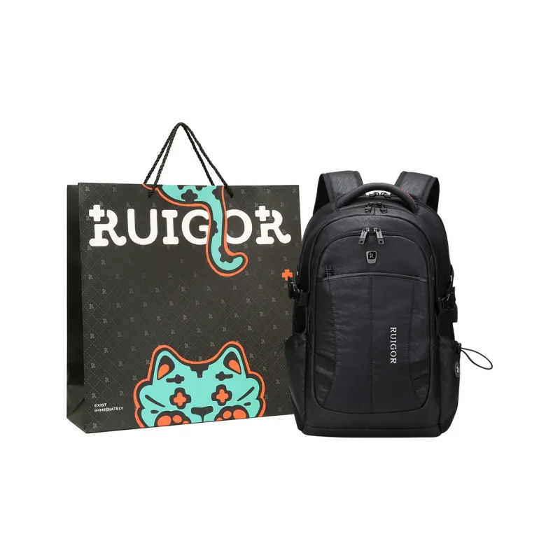 RUIGOR Oxford Laptop Backpack Regular Unisex Black-18