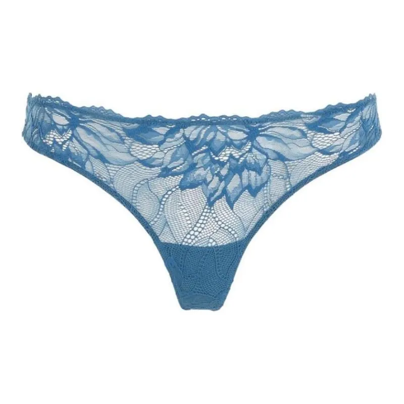 CK/Calvin Klein THONG Underpants Europe Version Women's 1 Pack Blue-0