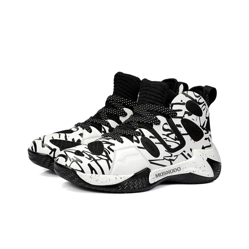 MUSNODO Cushioning Anti-Slip Wear-Resistant Breathable Supportive Rebound Mid-Top Basketball Shoes Men's-8