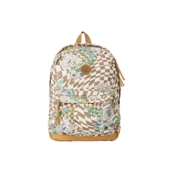 O'Neill Cotton Patchwork Canvas Backpack Women's Almond