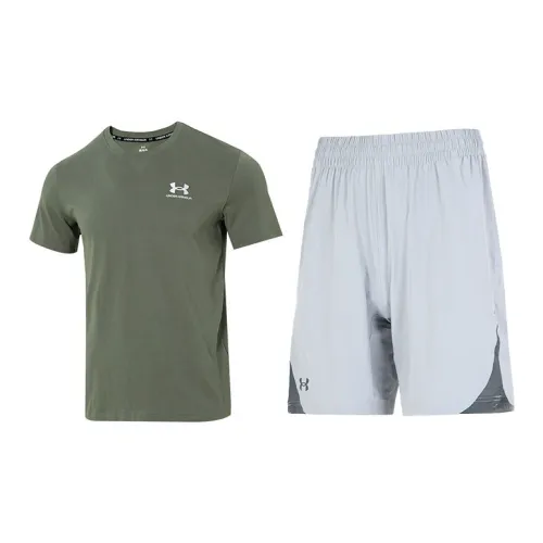 Under Armour Casual Sportswear Men Green+Gray