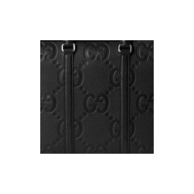 GUCCI Leather One Shoulder Crossbody Portable Briefcase Tubas Men's Black-7