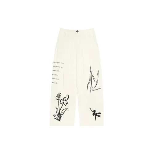 Madgood Casual Pants Unisex Off White