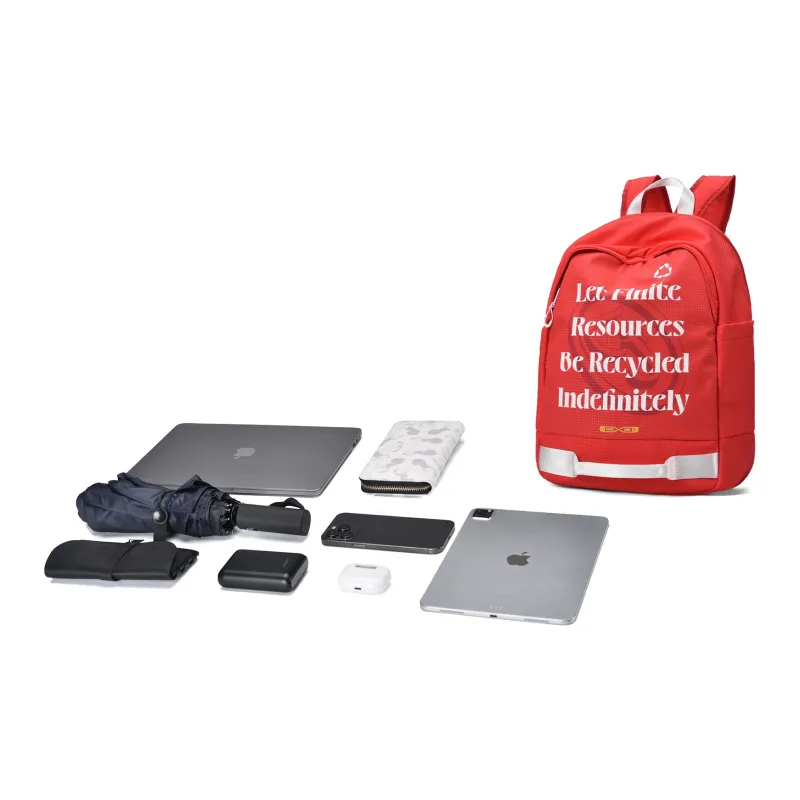 FINITE LOOP Recycled Material Backpack Unisex Ecru-16