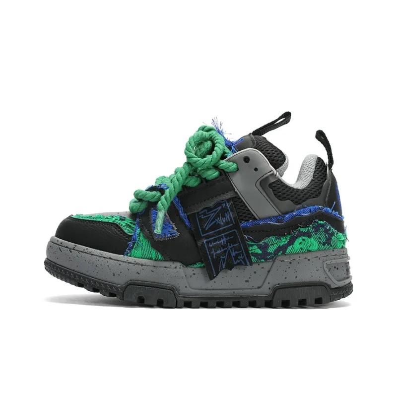 X·LUN Cushioning Height Increasing Slip Resistant Mid Top Skateboard Shoes Unisex-0