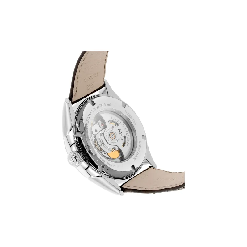 HAMILTON Jazz Series Automatic Mechanical Movement Men's Watch Beige Watch Dial-4