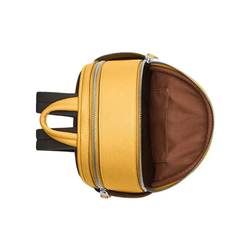 COACH Court Cow Leather Patchwork With Fabric Backpack Small Size Women's Honeycomb-2