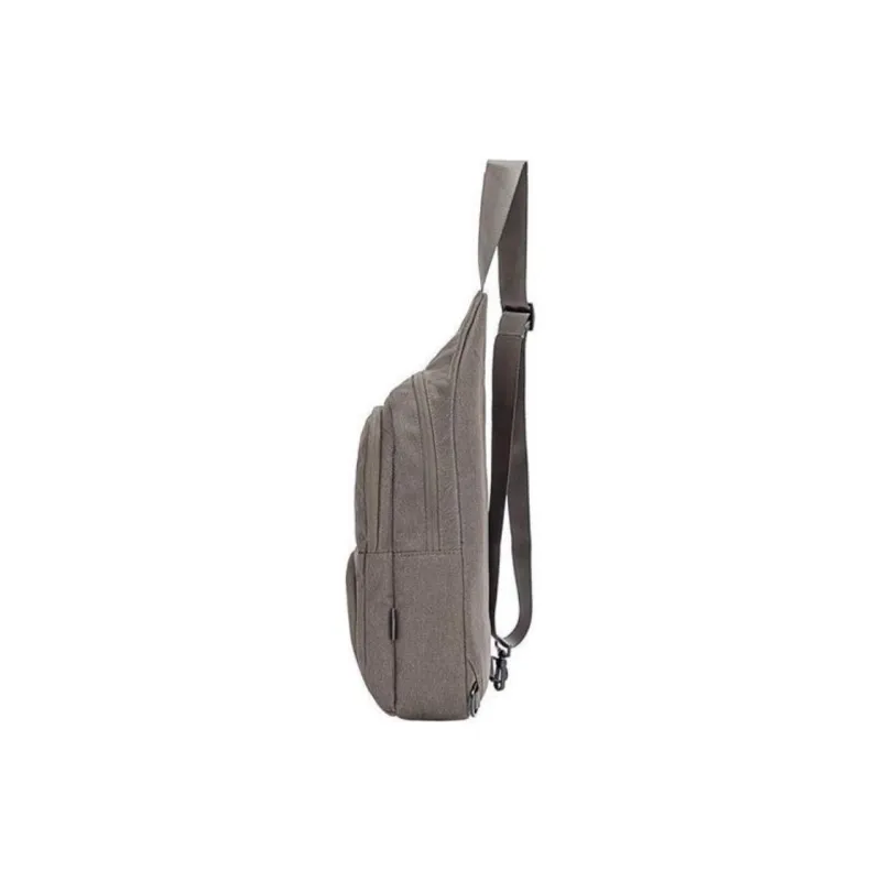 SWIZA Polyester One Shoulder Crossbody Fanny Pack Sling Bags Regular Unisex Light Gray/Black/Khaki Green-9