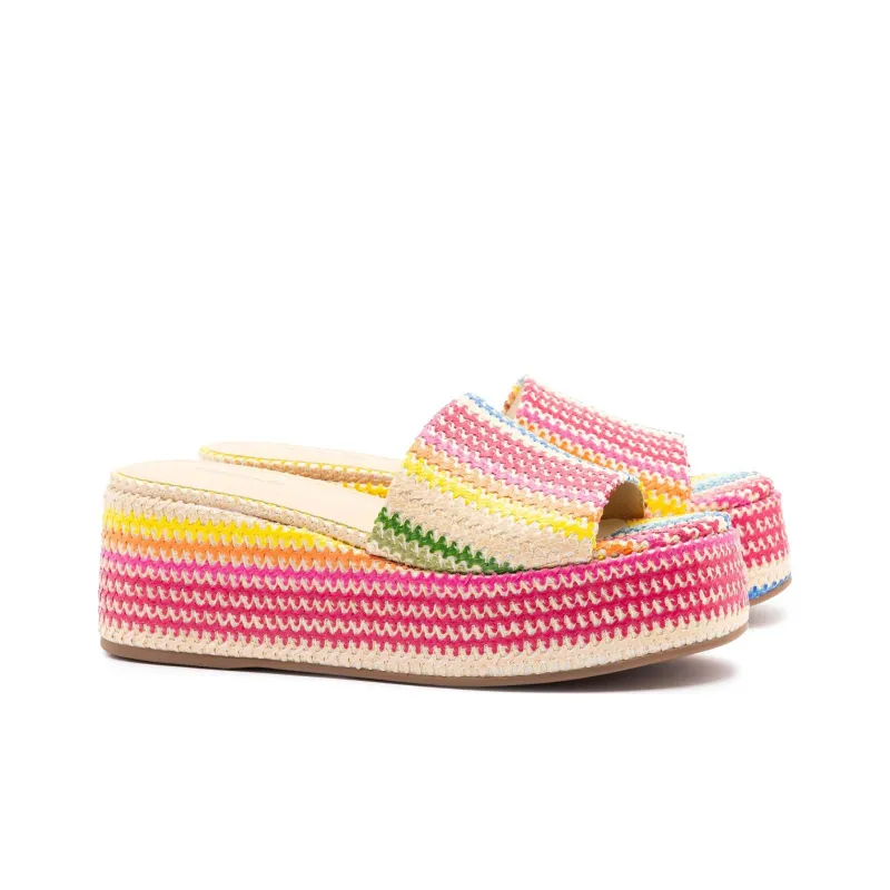 Larroude Slide Slippers 6.4cm Women's Pink-2