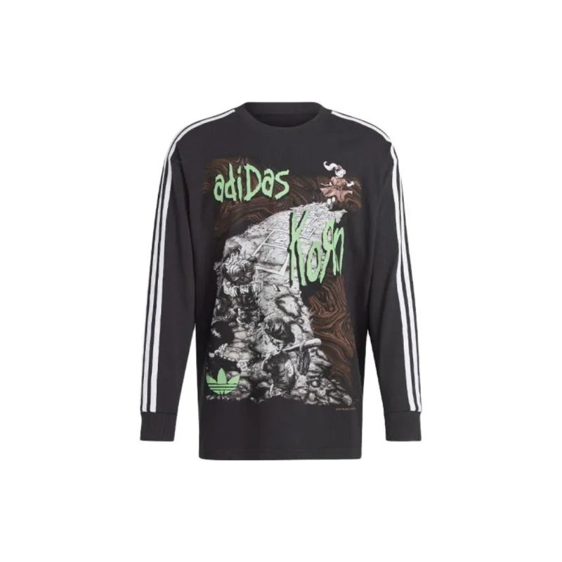 Adidas originals X KORN Long Sleeve Shirt Black S - POIZON