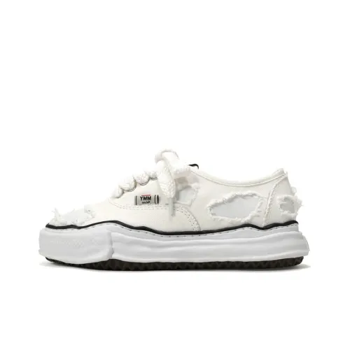 MIHARA YASUHIRO Low-Top Skateboard Shoes Unisex White Old-fashioned