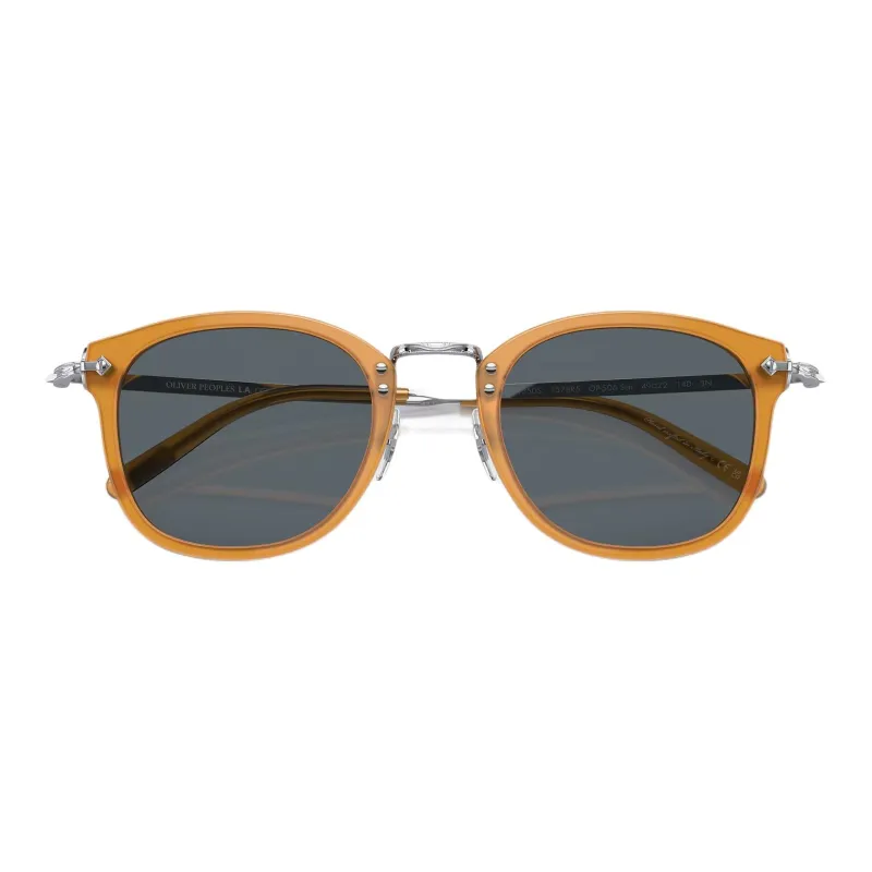 Oliver Peoples Acetate Metal Acetate Square Sunglasses Men's Brown-3