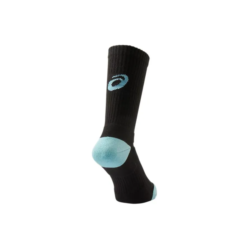 Asics Basketball Socks Unisex 1 Pack High Performance Black X Cyan-1