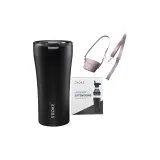 Luxury Style Black+Purple Cup Sleeve+Extendable Lid