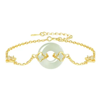 KINGFOCUS Hetian Jade Bracelets Green Jade Women's