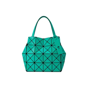 ISSEY MIYAKE Polyvinyl Chloride Resin With Polyester Handbag Women's Emerald Green