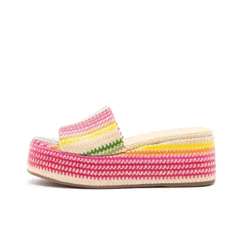 Larroude Slide Slippers 6.4cm Women's Pink