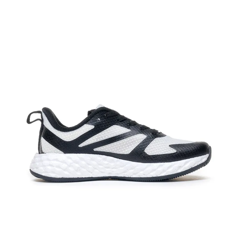 TREEPERI Support Balance Rebound Low Top Running Shoes Unisex Black White-1