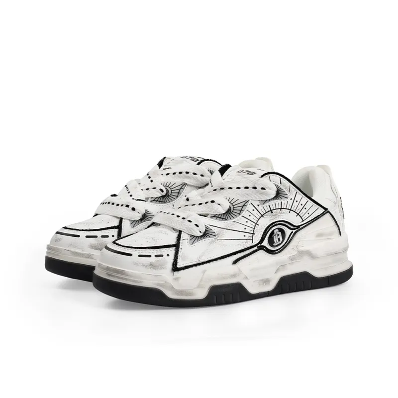 U.T.B Horizon001 Trailblazer Series Skateboard Shoes Unisex Low Top White-2