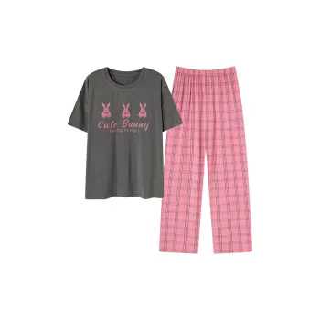 The Story Of The Flower Season Pajama Set Women's Gray