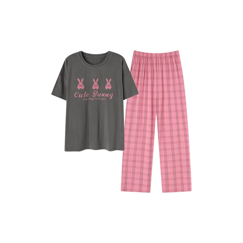 The Story Of The Flower Season Pajama Set Women's Gray-0