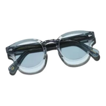 MOSCOT Acetate Round Sunglasses Men's Blue