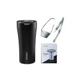 Luxury Style Black+Gray Cup Sleeve+Tea Strainer