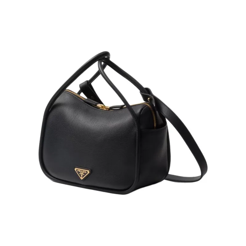 PRADA Leather Handbag Women's Black-1