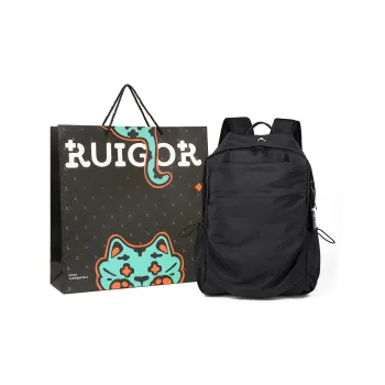 RUIGOR Fabric Travel Backpack Regular Unisex Black/Black Camouflage