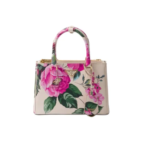 PRADA Saffiano Leather Shoulder Bag Crossbody Bag Handbag Women's Autumn Begonia Pink Red