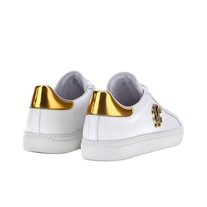 Roberto Cavalli Monogram RC Low-Top Skateboard Shoes Women's White-4
