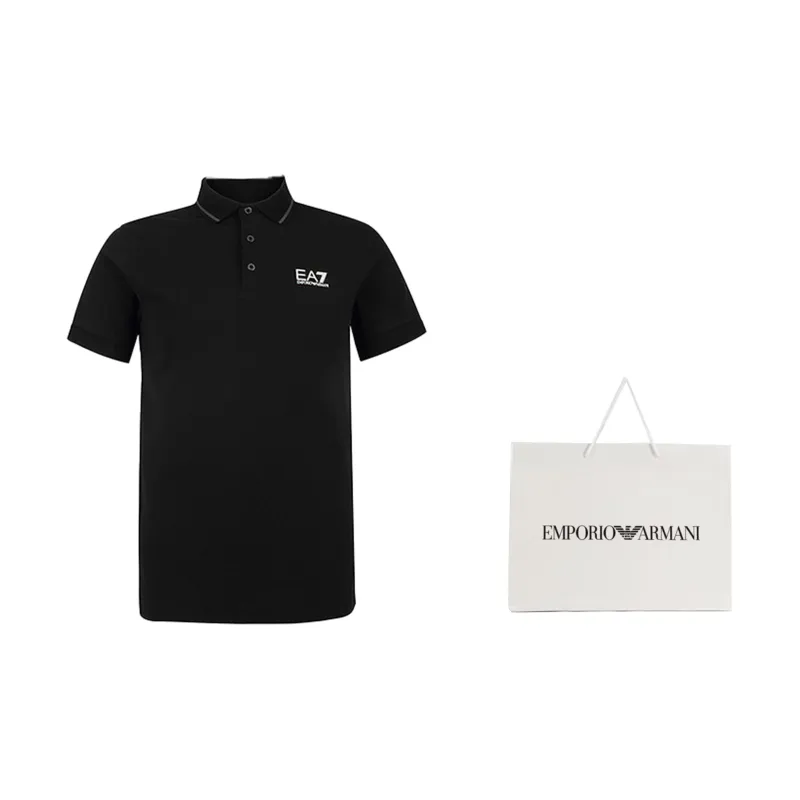 EMPORIO ARMANI EA7 Polo Shirt Men's Black-4
