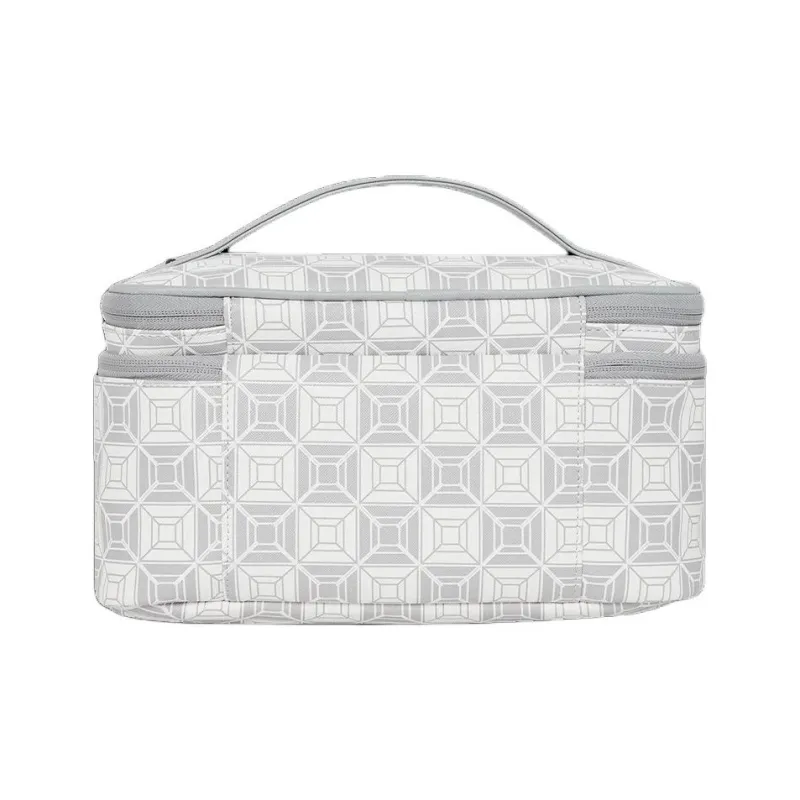 SPRAYGROUND Ai SANDFLOWER Collaboration Polyester Makeup Bag Unisex White Gray-3