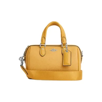 COACH Rowan Cow Leather Handbag Shoulder Bag Crossbody Bag Small Size Women's Honeycomb