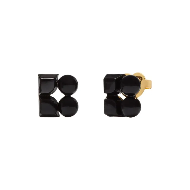 Kate Spade Copper Stud Earrings Women's Black-0
