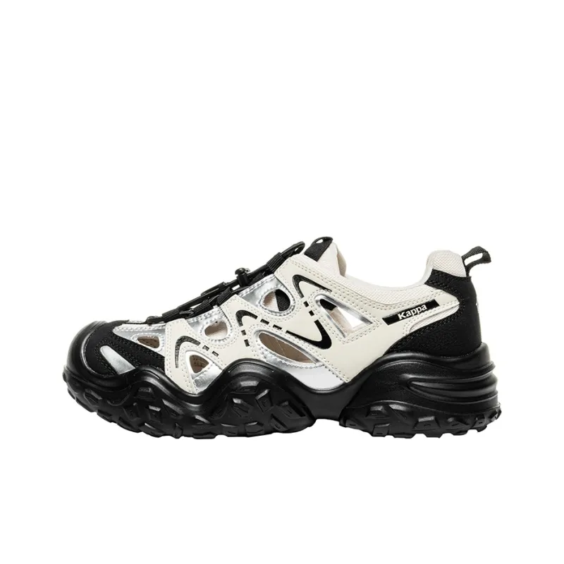 Kappa Grip Height Increasing Beach Sandals Women's Black White-0