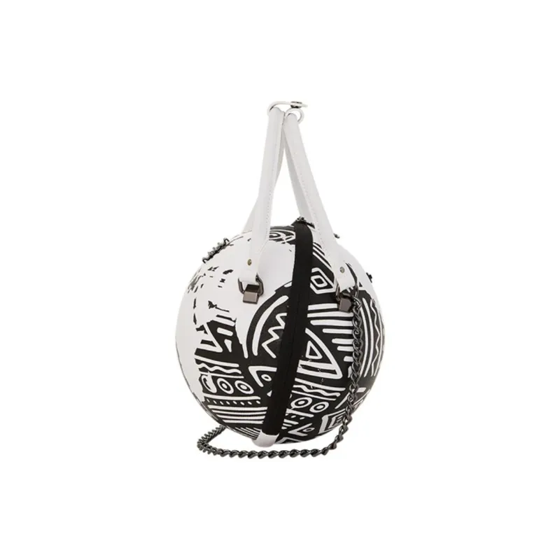 SPRAYGROUND Ai SANDFLOWER Collaboration Polyester Handbag Regular Unisex White Black-2