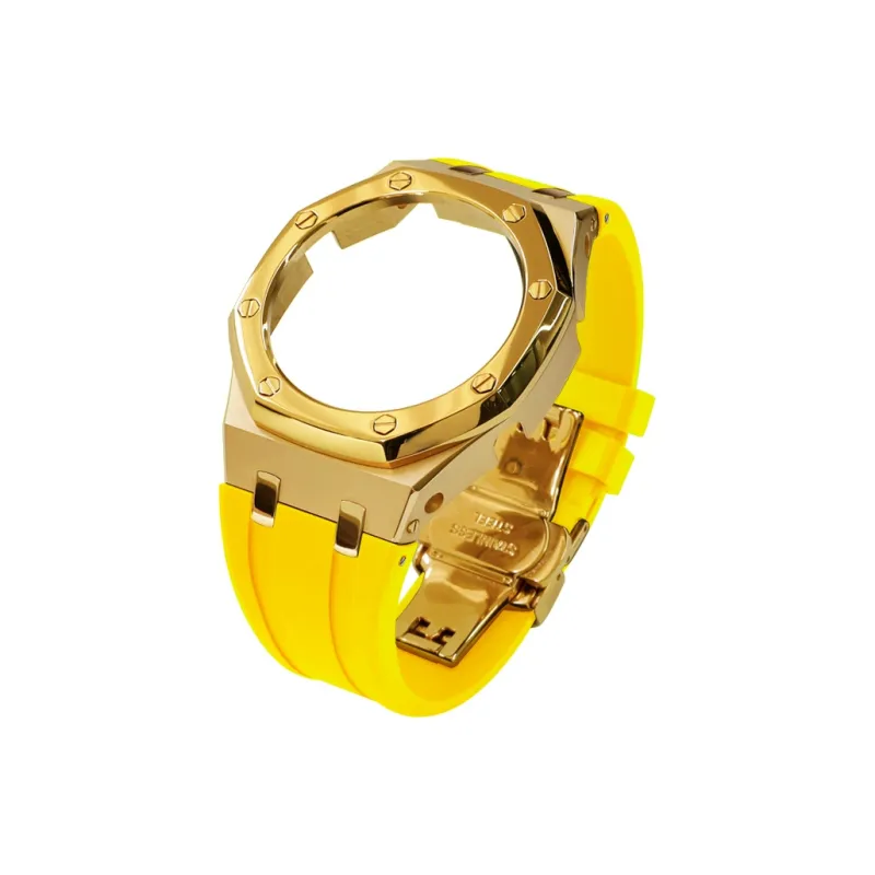 Keppot Compatible With Farmhouse Oak GA 2100 GA 2110 GA B2100 Modified Metal Strap Watch Case Unisex-29