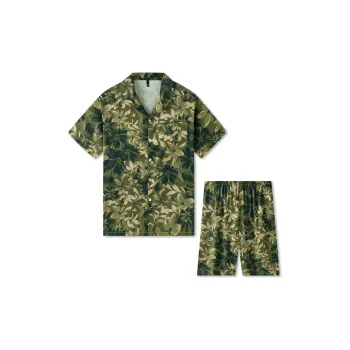 Good Fortune Pajama Set Men's Olive Green