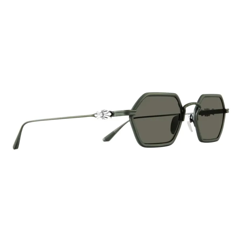 Chrome Hearts Irregular Shape Sunglasses Unisex Green-1
